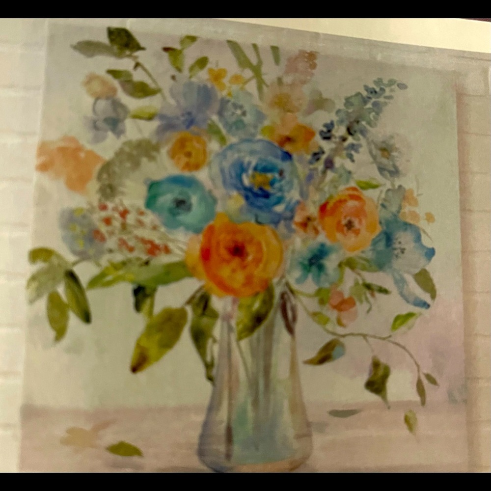 Signature Homestyles Indoor/outdoor painting.Canvas stretched/hard plastic frame